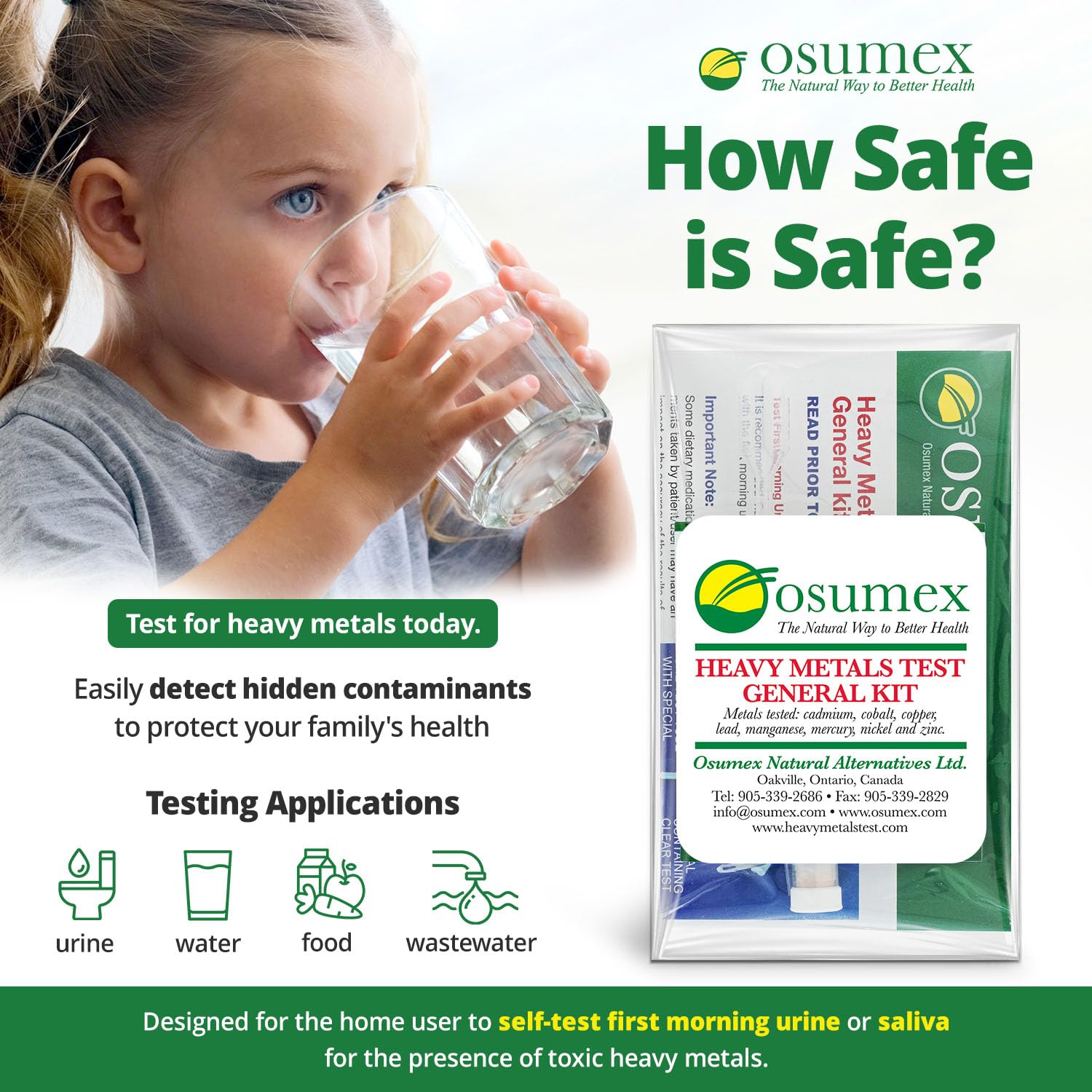 Osumex heavy metal test kit for food and water safety